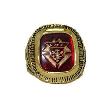 Men's Knights of Columbus Ring is Gold Plated